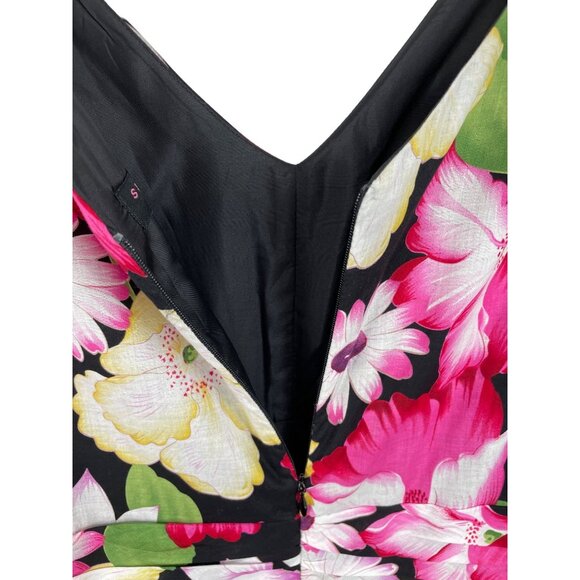 Signature by Robbie Bee Womens Size 12 Colorful Floral Sleeveless Lined Dress - Picture 8 of 10